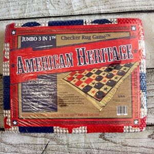 Vintage American Heritage Jumbo Checker Rug Game 3-in-1 Sealed Unopened package